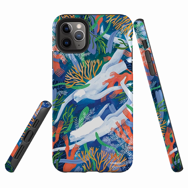 Flexible Pattern Texture iPhone Tough Case - Underwater Love By Madalina Andronic