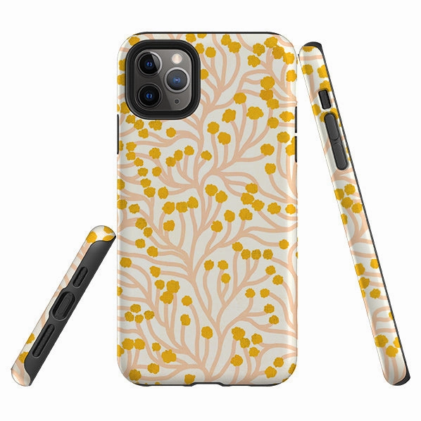 iPhone Tough Case - Vine Pink And Ochre By Katherine Quinn Flexible Grip