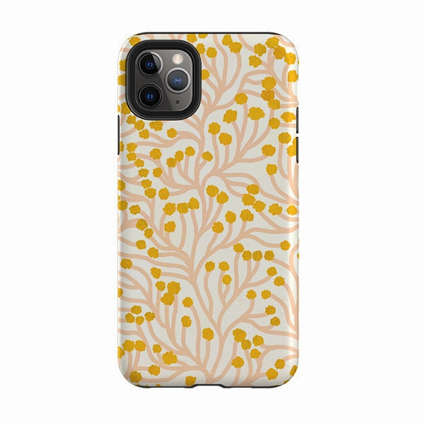 Fashionable Texture iPhone Tough Case - Vine Pink And Ochre By Katherine Quinn