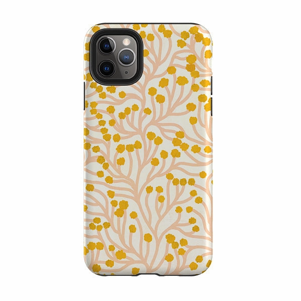 Hybrid Form iPhone Tough Case - Vine Pink And Ochre By Katherine Quinn