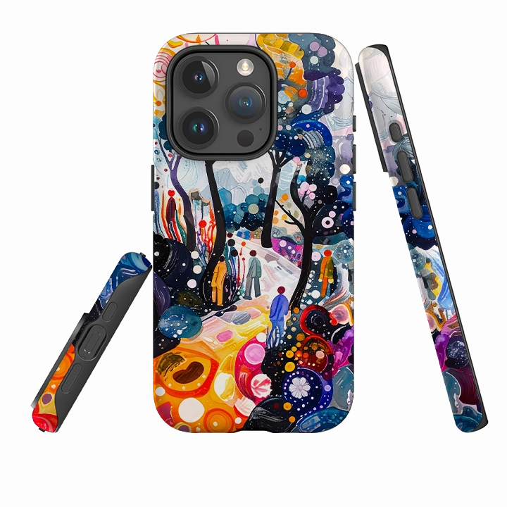 iPhone Tough Case - Walking In The Park Durable Shell Crystal Finish
