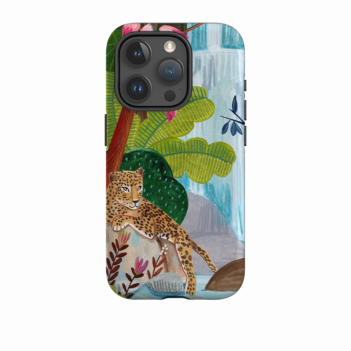 iPhone Tough Case - Waterfall Leopard By Caroline Bonne Muller Clean Texture