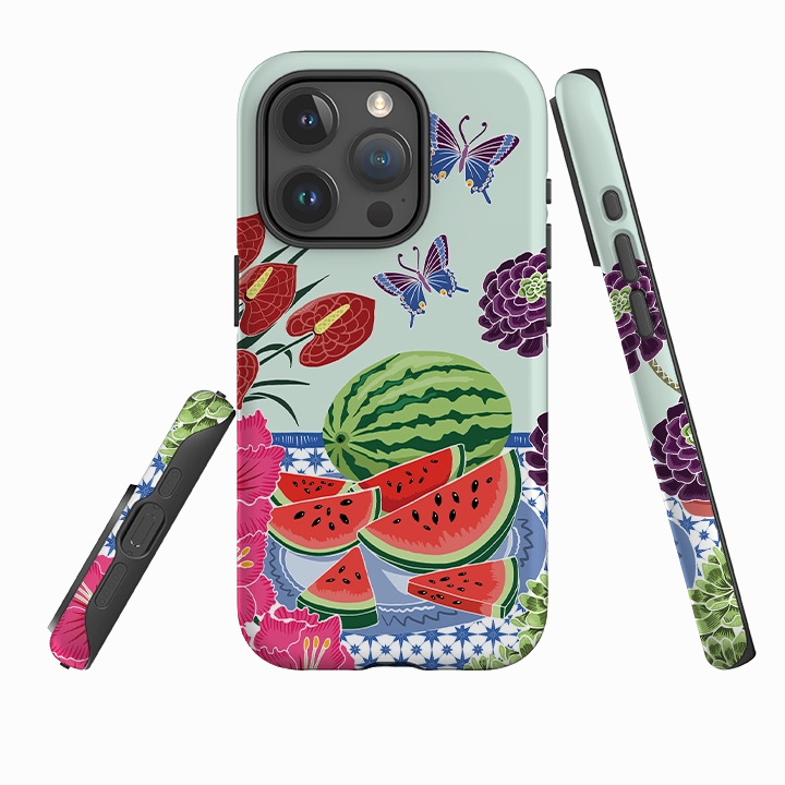 Minimal Surface iPhone Tough Case - Watermelon By Kate Heiss