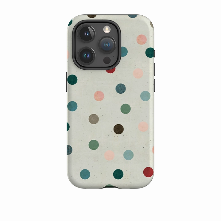 Hybrid Finish Printed Graphic iPhone Tough Case - Whale Rider Dots By Katherine Quinn