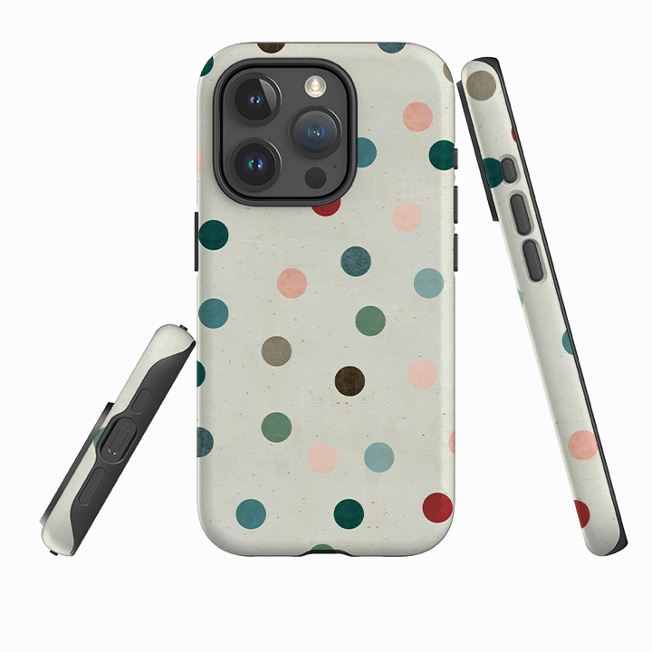 Travel Essential Portable Grip iPhone Tough Case - Whale Rider Dots By Katherine Quinn