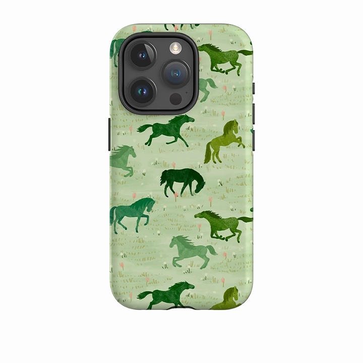 Professional Look Vivid Surface iPhone Tough Case - Wild Horses Meadow By Katherine Quinn