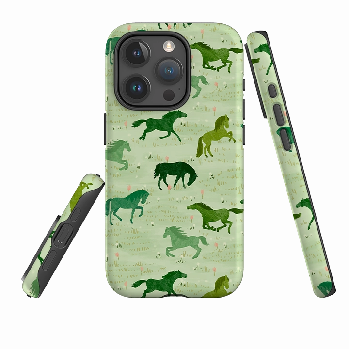 iPhone Tough Case - Wild Horses Meadow By Katherine Quinn High-End Detail simple design