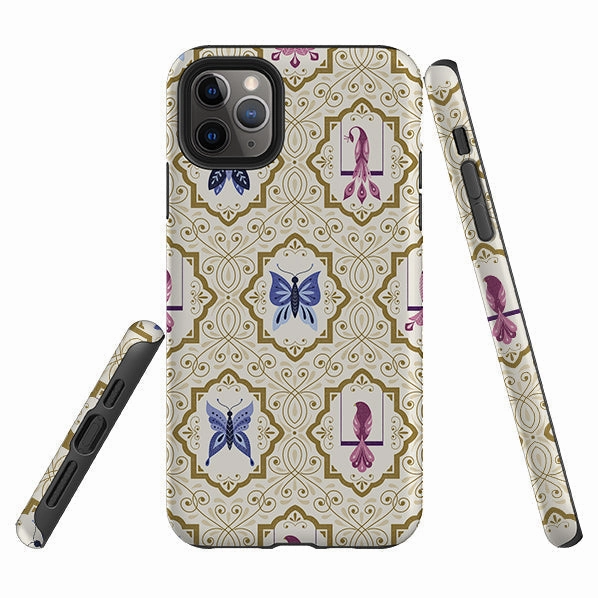 Durable Accessory Rugged Texture iPhone Tough Case - Wingframes Ivory By Jenny Zemanek