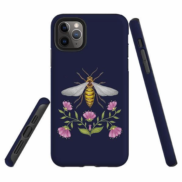 iPhone Tough Case - Wings Of Freedom Navy By Catherine Rowe Soft Touching
