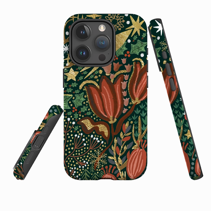 iPhone Tough Case - Winter Deer III By Emma Frances Grant Vivid colors