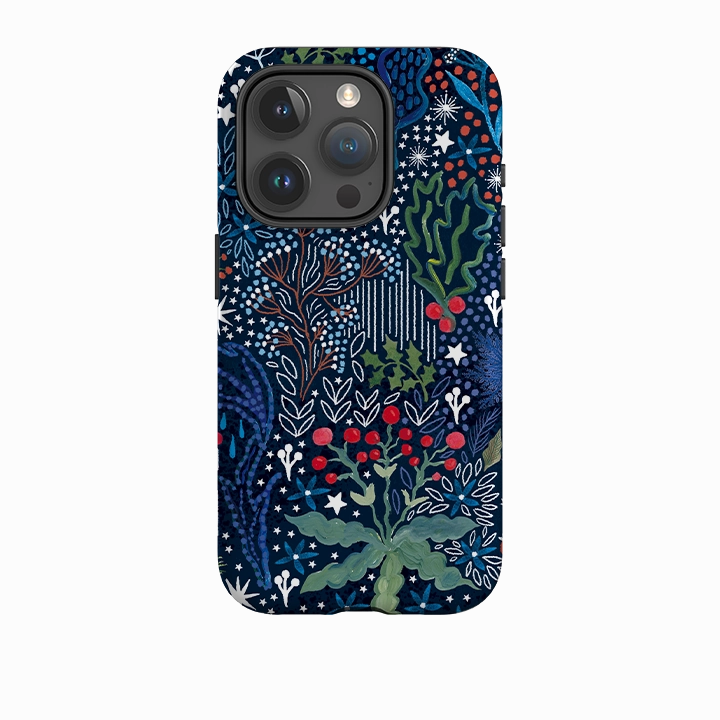 Shock Absorber iPhone Tough Case - Winter Flowers I By Emma Frances Grant