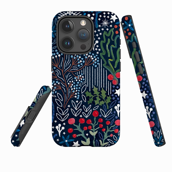 Durable Frame iPhone Tough Case - Winter Flowers II By Emma Frances Grant