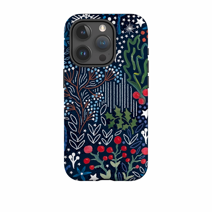 iPhone Tough Case - Winter Flowers II By Emma Frances Grant Polished Detail Edge