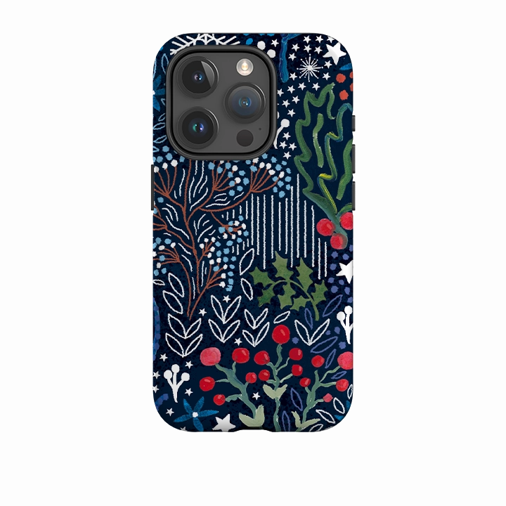 Lightweight Build iPhone Tough Case - Winter Flowers II By Emma Frances Grant