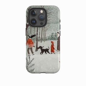 Sleek Texture iPhone Tough Case - Winter Walk By Maja Lindberg