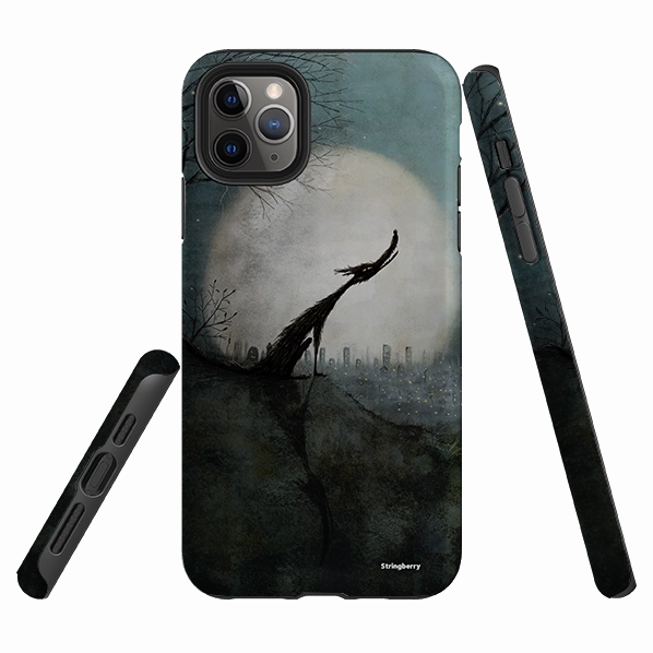 Premium Grip iPhone Tough Case - Wolf Moon By Maja Lindberg