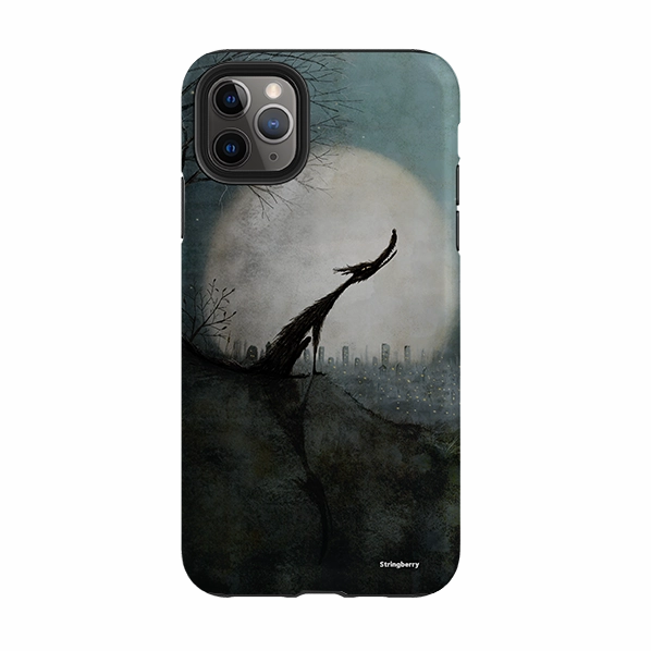 iPhone Tough Case - Wolf Moon By Maja Lindberg Smooth Pattern Finish