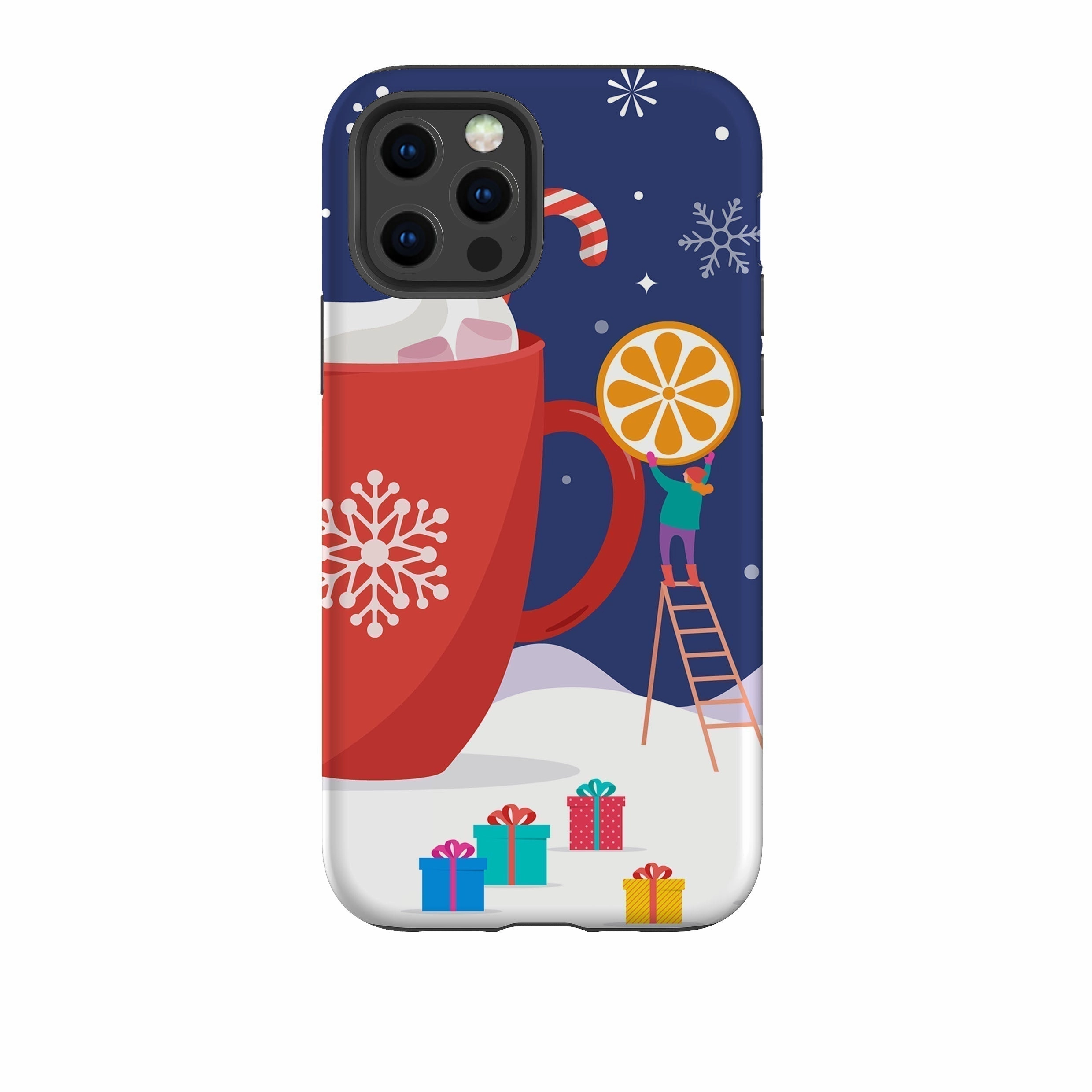 iPhone Tough Case - Xmas Treats Durable Texture Minimal Aesthetic