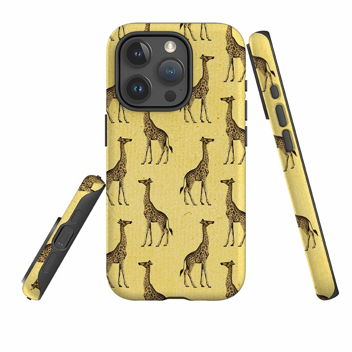 Refined Shield Protective Surface iPhone Tough Case - Yellow Giraffe