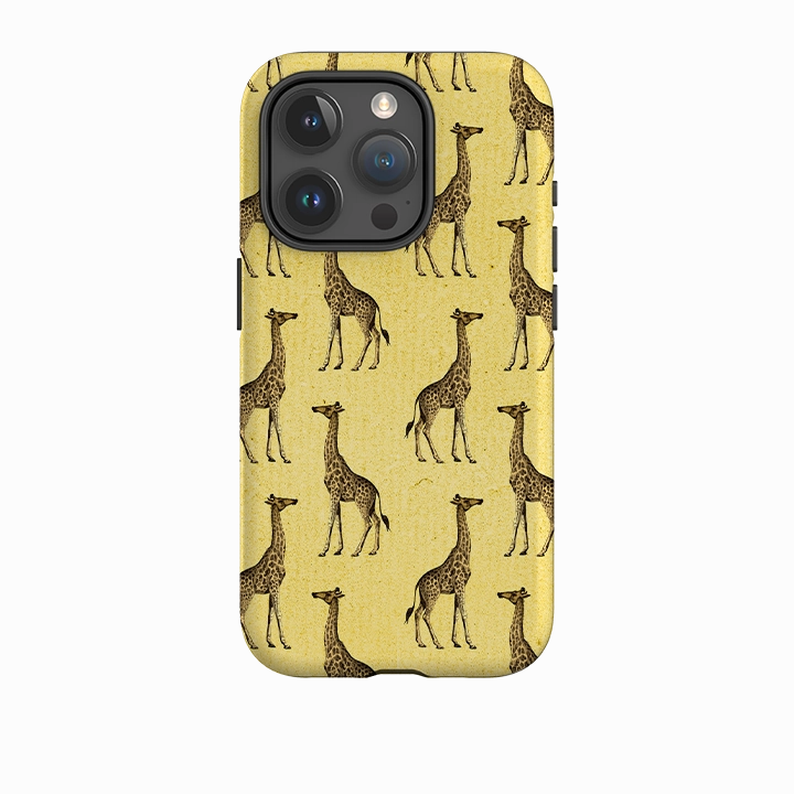 Light Finish iPhone Tough Case - Yellow Giraffe