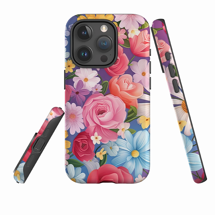 iPhone Tough Case -Esher Floral II Sleek Feel