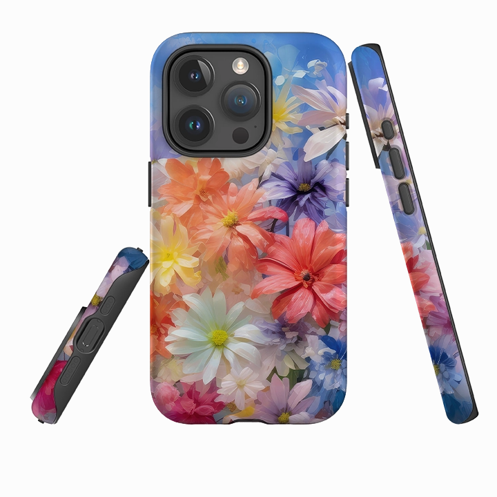 Soft Touch easy installation iPhone Tough Case -Esher Floral III