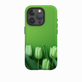 Smooth Look Strong Shell iPhone Tough Case -Green Floral