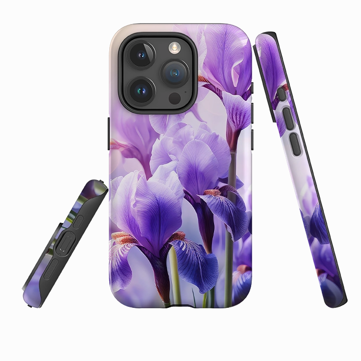 iPhone Tough Case -Mauve Floral II Lightweight Shell
