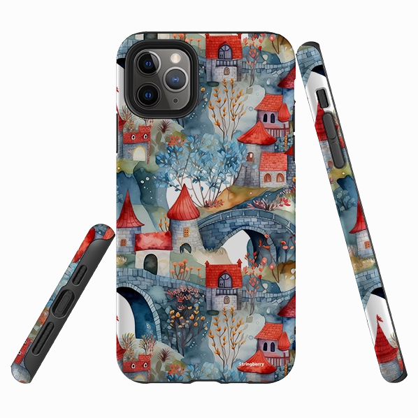 iPhone Tough Case -Old Town Hybrid Pattern
