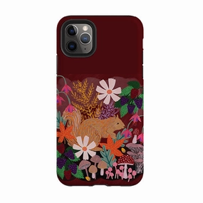 iPhone Tough Case - Autumn Squirrel By Lee Foster Wilson Strong Outline