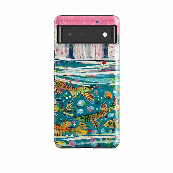 Minimal Pattern Texture Google Tough Case -  Something Fishy By Claire West