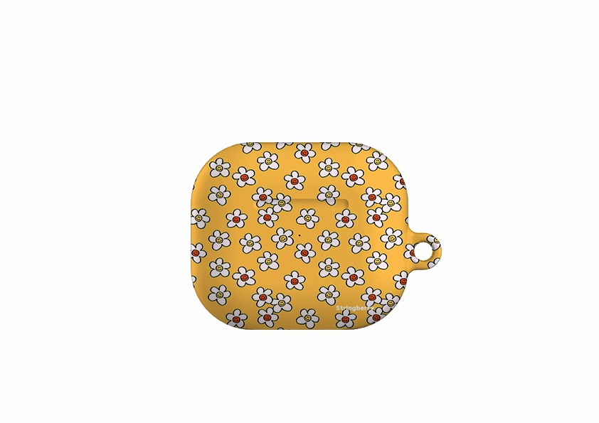 soft pastel lightweight travel airpods shell everyday airpods carry Smiley Yellow Airpod Case Gen 3