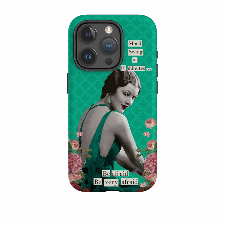 Anti Scratch Layer Matte Pattern Design iPhone Tough Case - Mood Swing By Clare Jordan