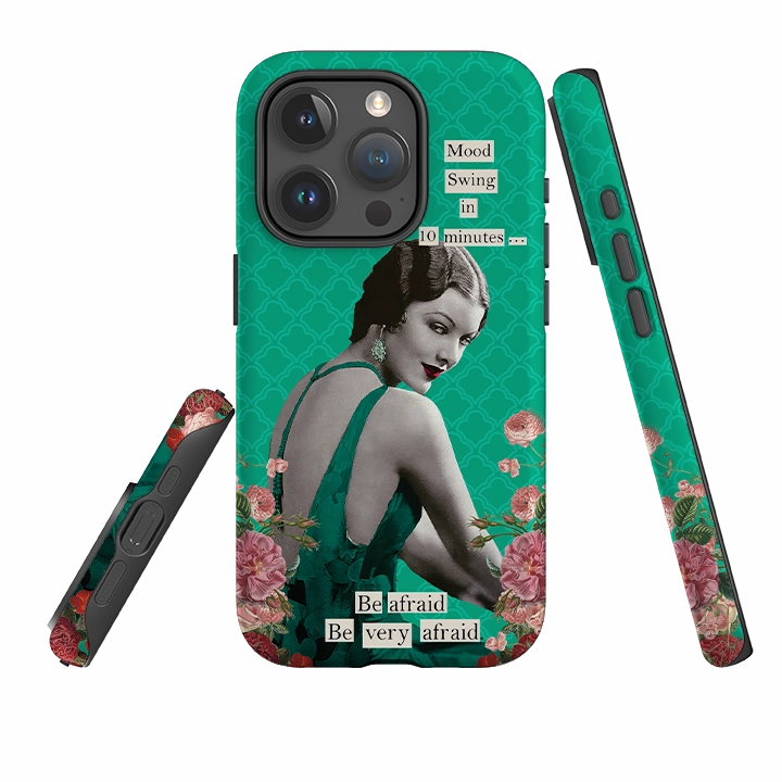 Smooth Finish Rugged Detail Layer iPhone Tough Case - Mood Swing By Clare Jordan
