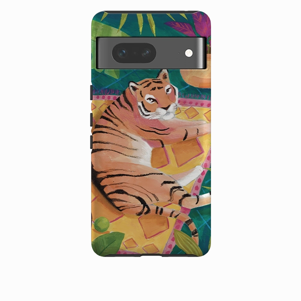 Google Tough Case -  Tiger In Palms By Bex Parkin Shock absorption