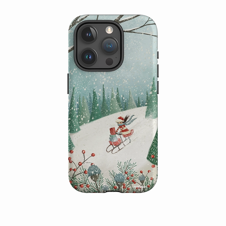 Strong Frame iPhone Tough Case - Sleigh Delivery By Maja Lindberg