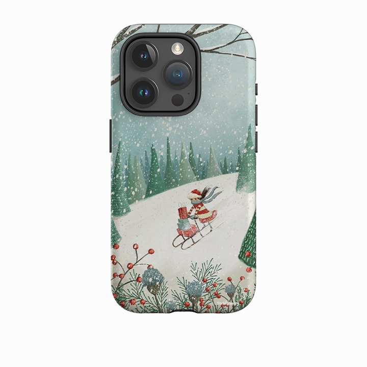 iPhone Tough Case - Sleigh Delivery By Maja Lindberg Luxury Look Shock Cushion