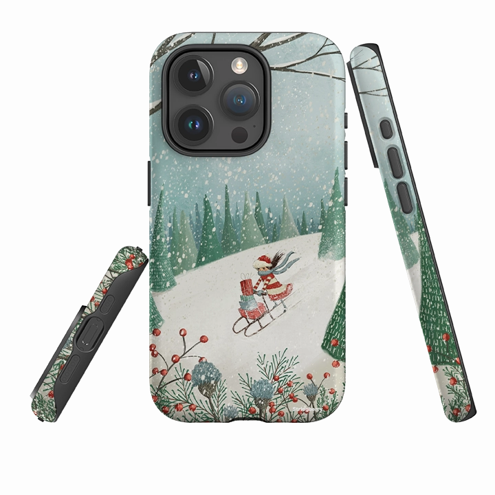 iPhone Tough Case - Sleigh Delivery By Maja Lindberg Premium Look Comfort Edge Texture