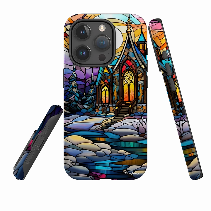 iPhone Tough Case - Winter Mosaic II Protective Edge Layer Protective Detailing Edge