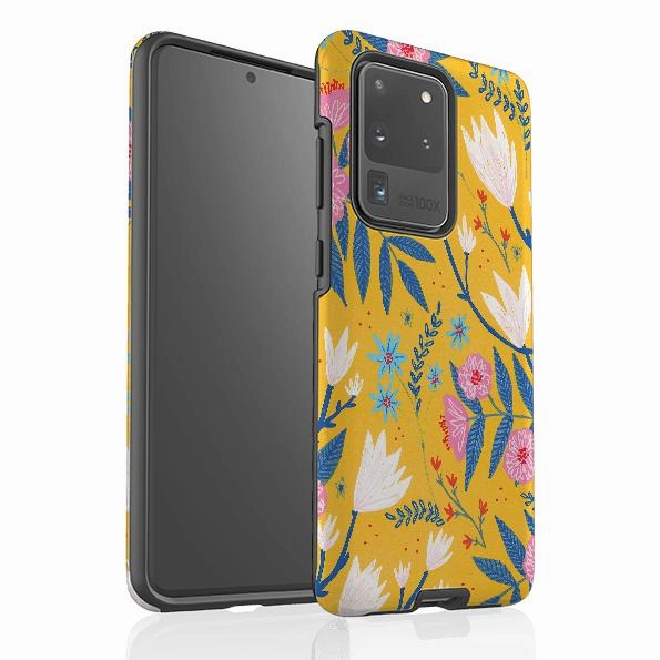 Soft Shape Rugged Build Texture Samsung Tough Case - Magnolias By Lee Foster Wilson