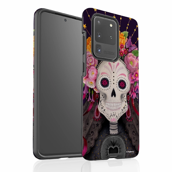 Samsung Tough Case - Ribbon Sugar Skull By Bex Parkin Soft Touching