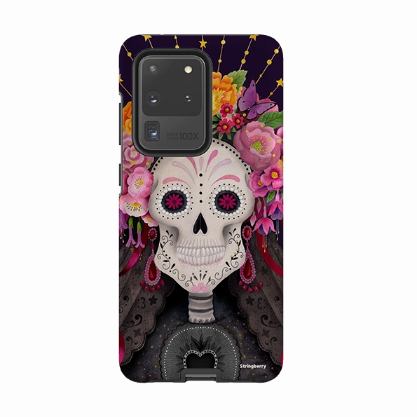 Samsung Tough Case - Ribbon Sugar Skull By Bex Parkin Soft Layer Texture