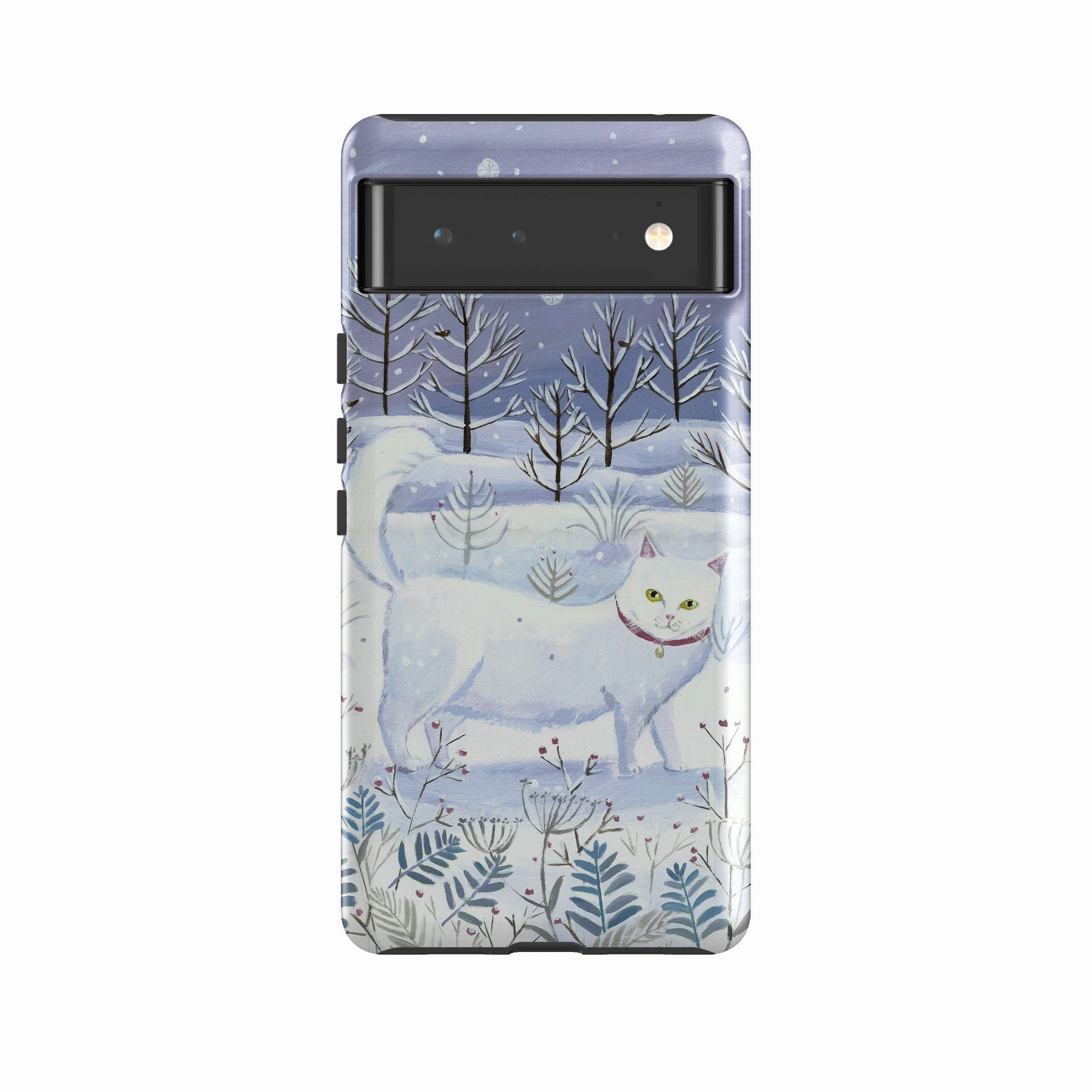 Google Tough Case -  White Cat By Mary Stubberfield High Quality Smooth Finish Touch