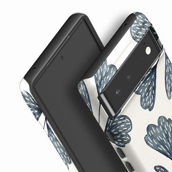 Google Tough Case -  Indigo Leaves By Katherine Quinn Protective Fit Shock Frame