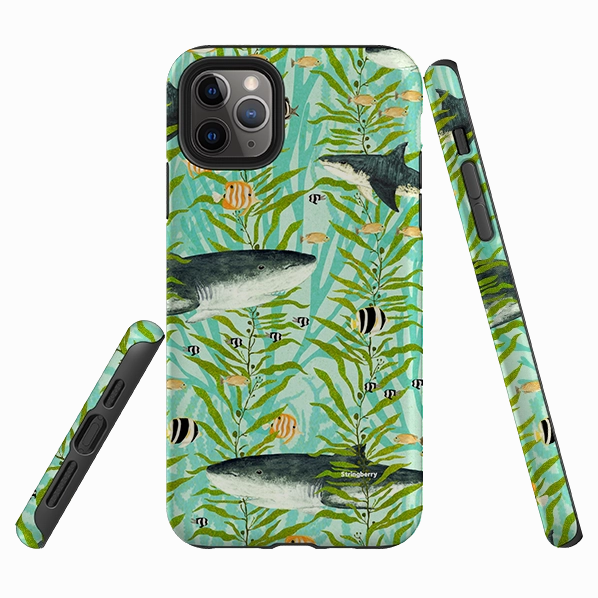 Minimal Protection iPhone Tough Case - Shark Reef By Katherine Quinn