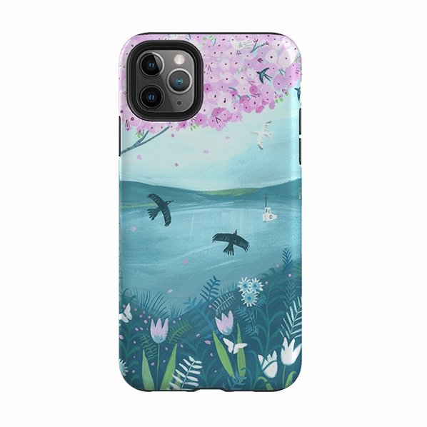Strong Outline iPhone Tough Case - Blossom Tree By Mary Stubberfield