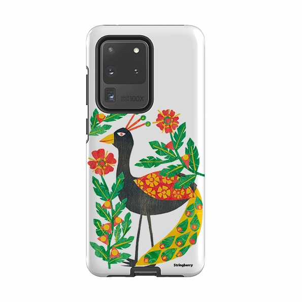 everyday elegance Samsung Tough Case - Folk Floral Peahen By Tracey English