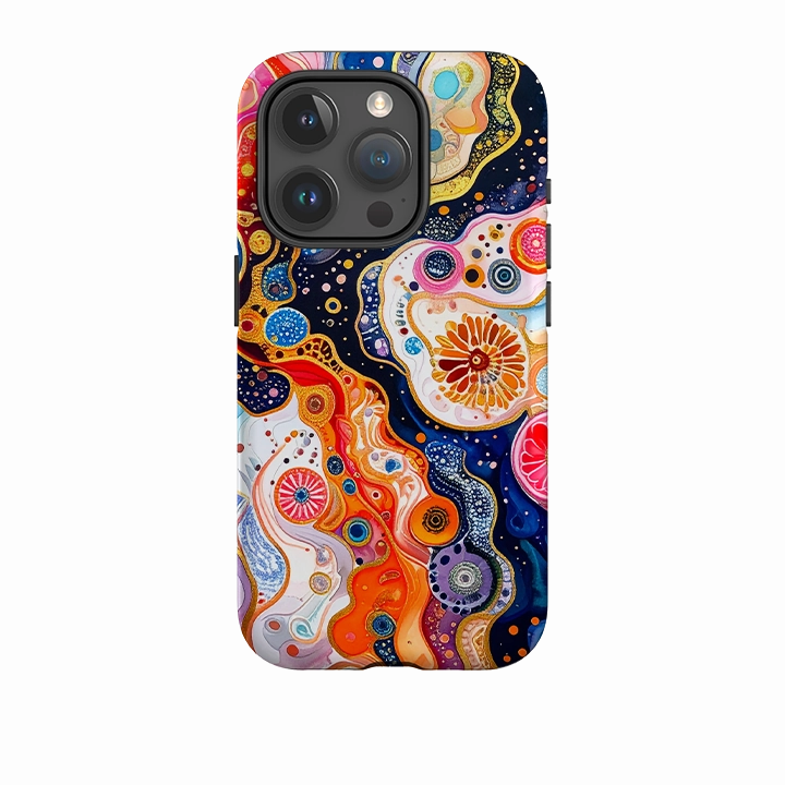 iPhone Tough Case - Cloud Marble Edge Protection Scratch Resistant