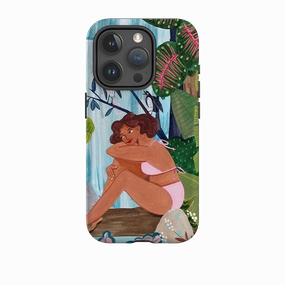 iPhone Tough Case - Waterfall By Caroline Bonne Muller Minimal Aesthetic Textured Grip