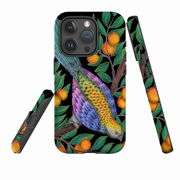 Grip Enhanced Soft Shape iPhone Tough Case - Parrot By Catherine Rowe